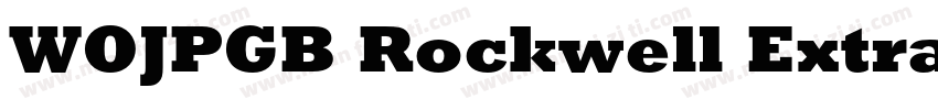 WOJPGB Rockwell ExtraBold字体转换